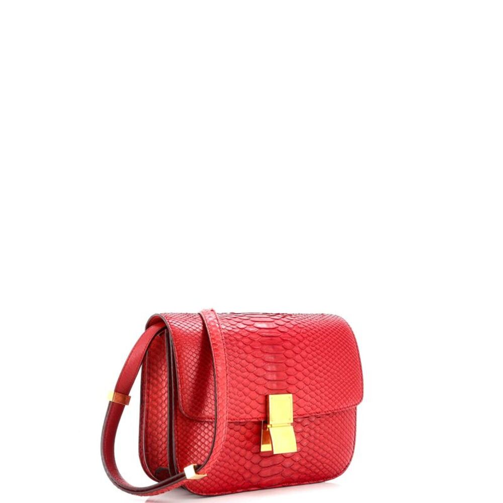 Celine Classic Box Bag Python Medium Red - image 2